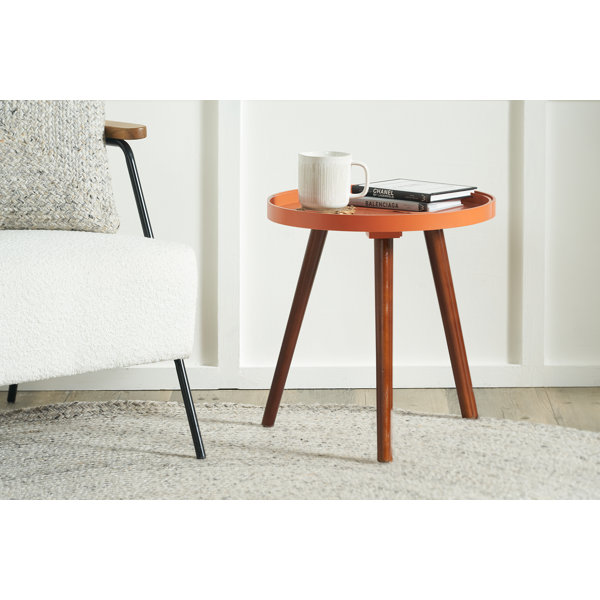 Round wooden deals tray table